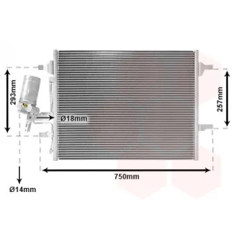 Condenseur, climatisation VAN WEZEL 59005166