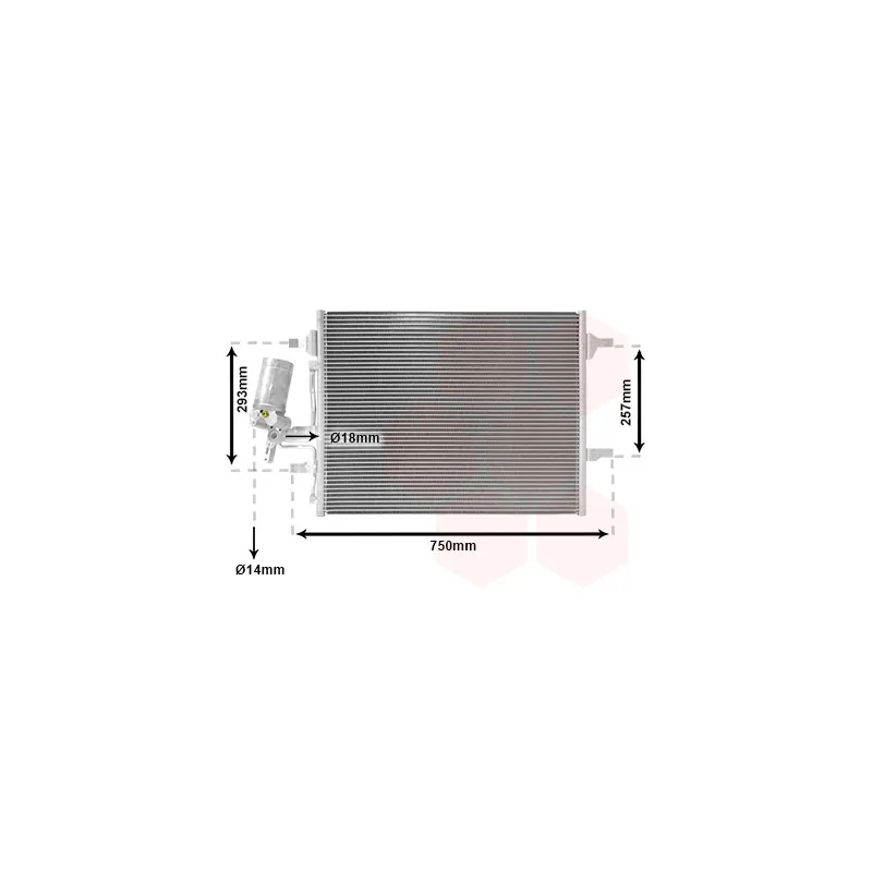 Condenseur, climatisation VAN WEZEL 59005166