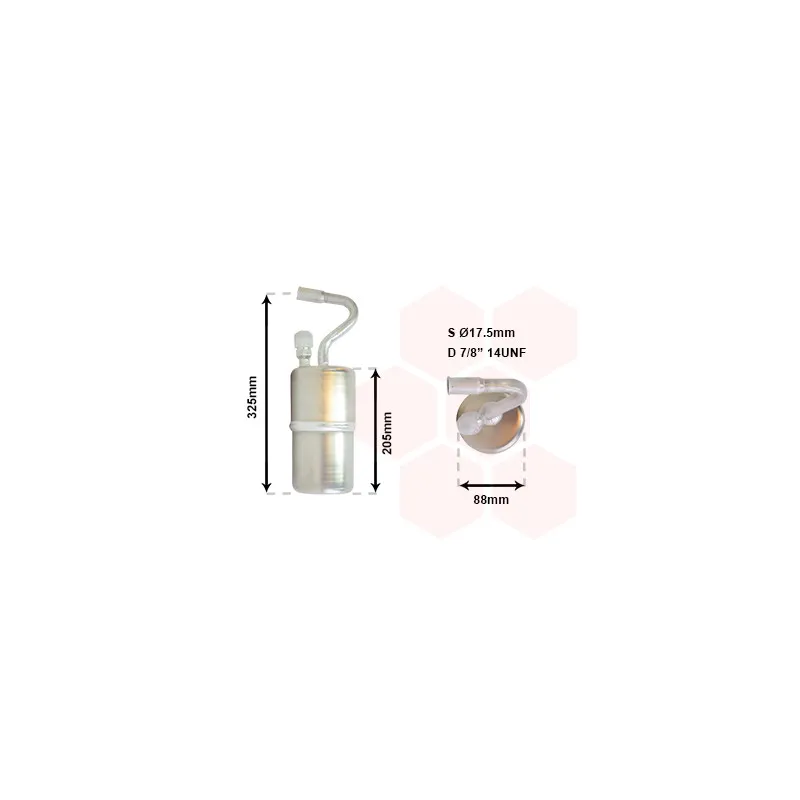 Filtre déshydratant, climatisation VAN WEZEL 5900D097