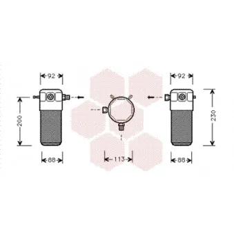 Filtre déshydratant, climatisation VAN WEZEL 5900D099