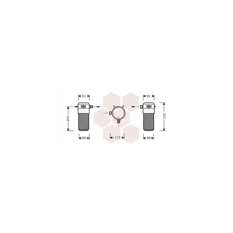Filtre déshydratant, climatisation VAN WEZEL 5900D099