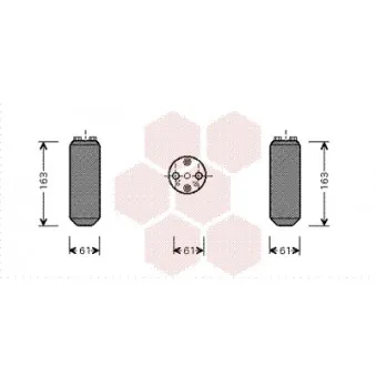 Filtre déshydratant, climatisation VAN WEZEL 5900D104