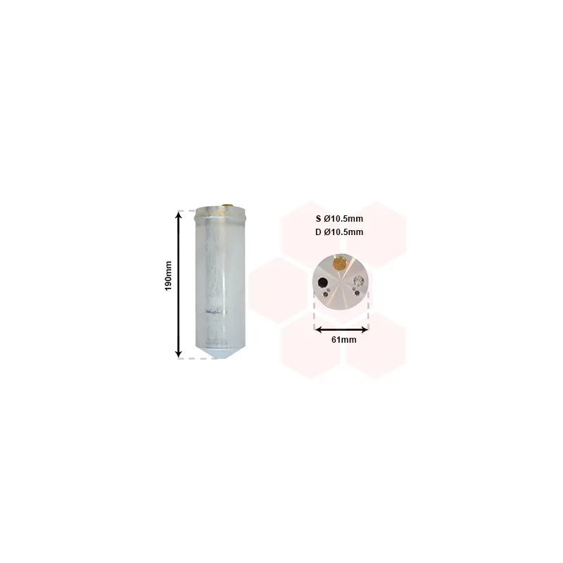 Filtre déshydratant, climatisation VAN WEZEL 5900D108