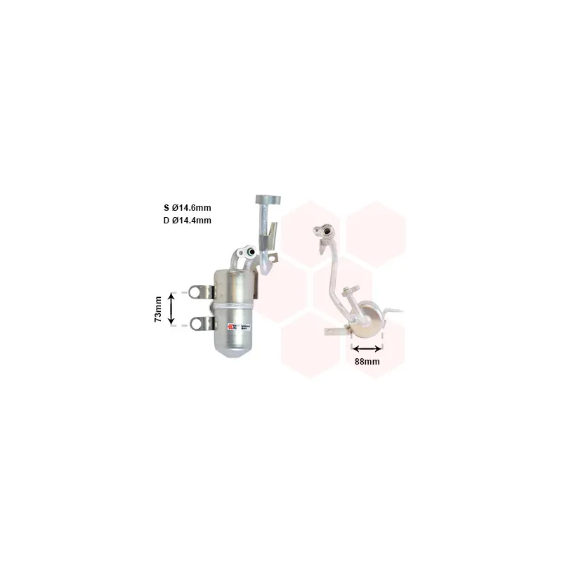 Filtre déshydratant, climatisation VAN WEZEL 5900D126