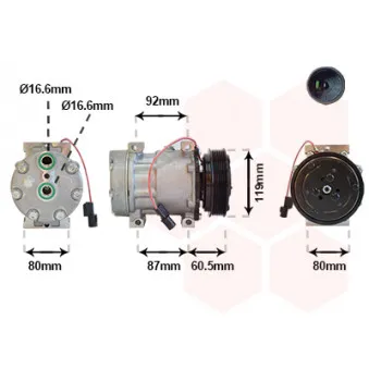 Compresseur, climatisation VAN WEZEL 5900K101