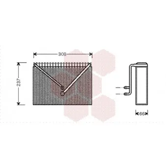 Évaporateur climatisation VAN WEZEL 5900V106