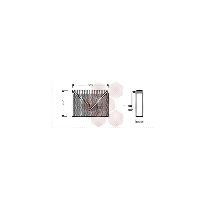 Évaporateur climatisation VAN WEZEL 5900V106