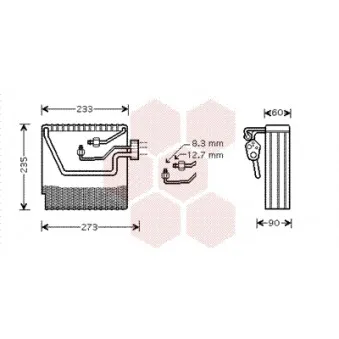 Évaporateur climatisation VAN WEZEL 5900V111