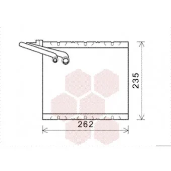 Évaporateur climatisation VAN WEZEL 5900V157
