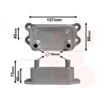 Radiateur d'huile VAN WEZEL 59013701