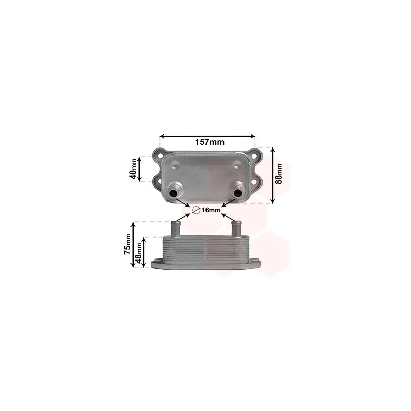 Radiateur d'huile VAN WEZEL 59013701