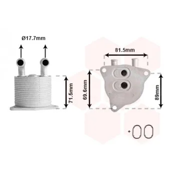 Radiateur d'huile de boîte automatique VAN WEZEL 59013711