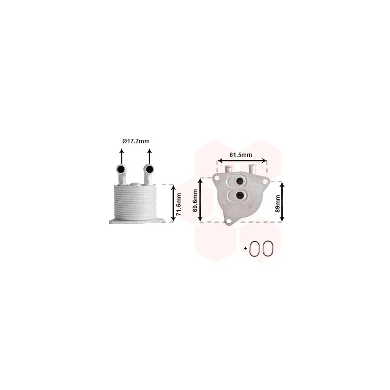 Radiateur d'huile de boîte automatique VAN WEZEL 59013711