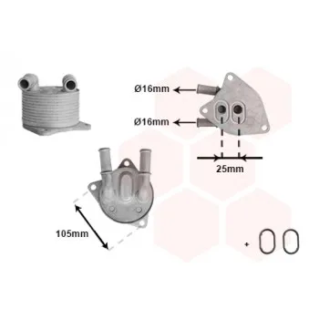 Radiateur d'huile de boîte automatique VAN WEZEL 59013713