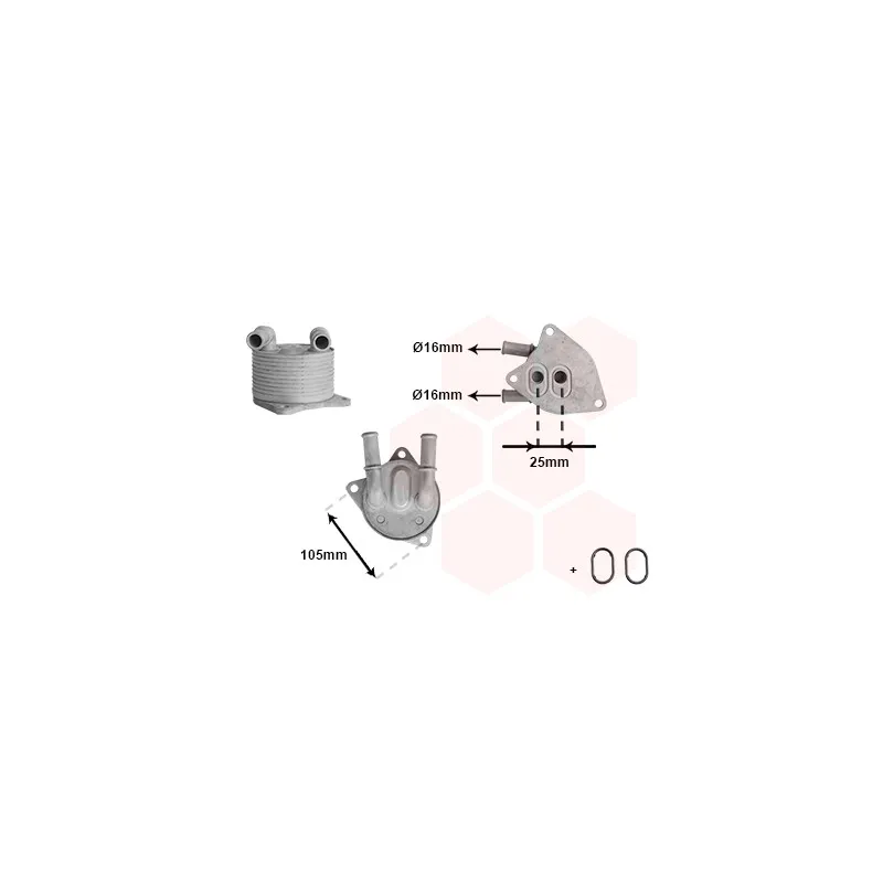 Radiateur d'huile de boîte automatique VAN WEZEL 59013713