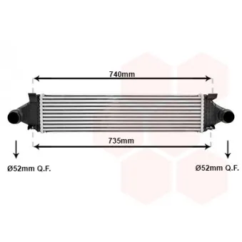 Intercooler, échangeur VAN WEZEL 59014703