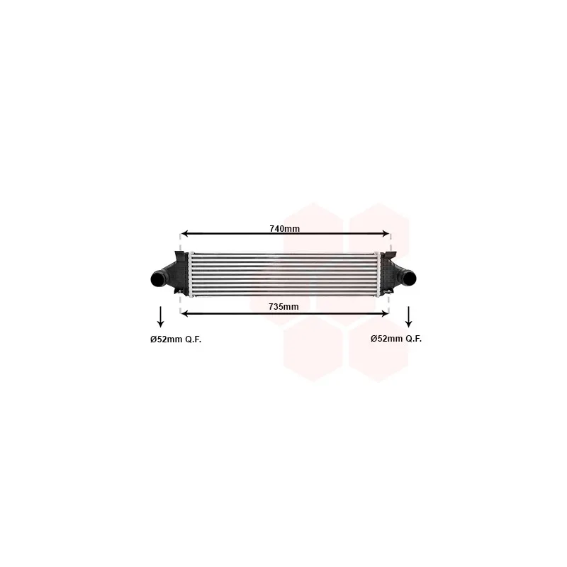 Intercooler, échangeur VAN WEZEL 59014703