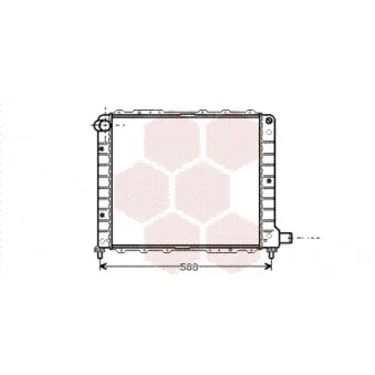 Radiateur, refroidissement du moteur VAN WEZEL 73002053