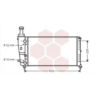 Radiateur, refroidissement du moteur VAN WEZEL 73002067