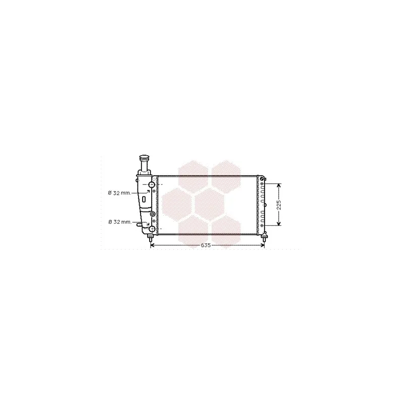 Radiateur, refroidissement du moteur VAN WEZEL 73002067