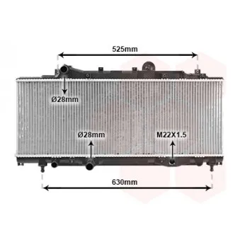 Radiateur, refroidissement du moteur VAN WEZEL 73002072