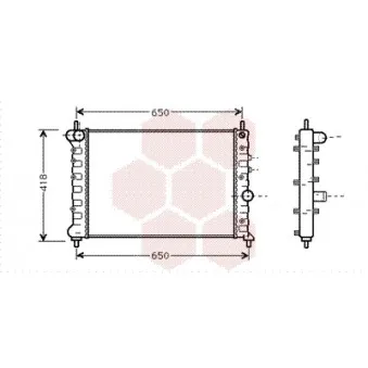 Radiateur, refroidissement du moteur VAN WEZEL 73002078