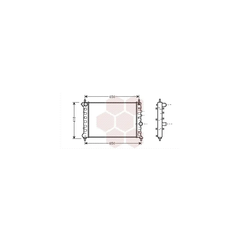 Radiateur, refroidissement du moteur VAN WEZEL 73002078