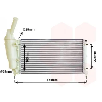 Radiateur, refroidissement du moteur VAN WEZEL 73002081