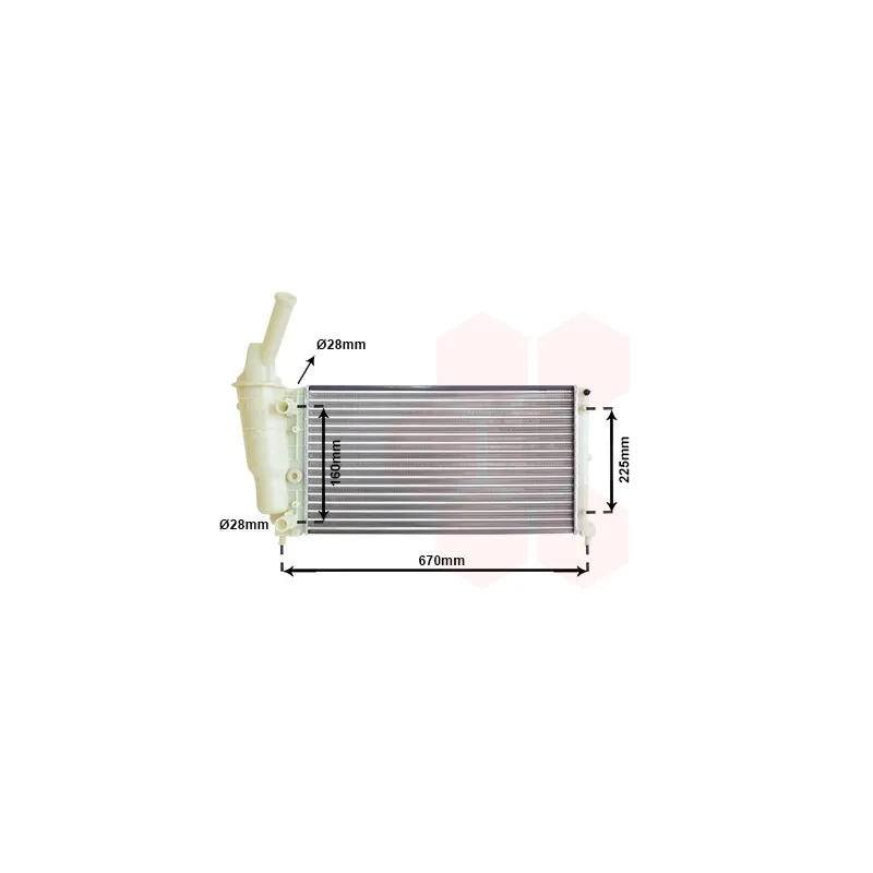 Radiateur, refroidissement du moteur VAN WEZEL 73002081