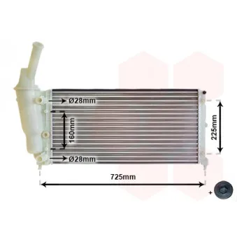 Radiateur, refroidissement du moteur VAN WEZEL 73002083