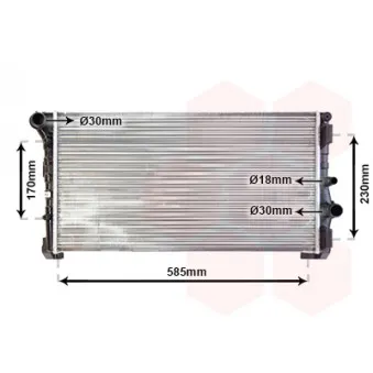 Radiateur, refroidissement du moteur VAN WEZEL 73002088