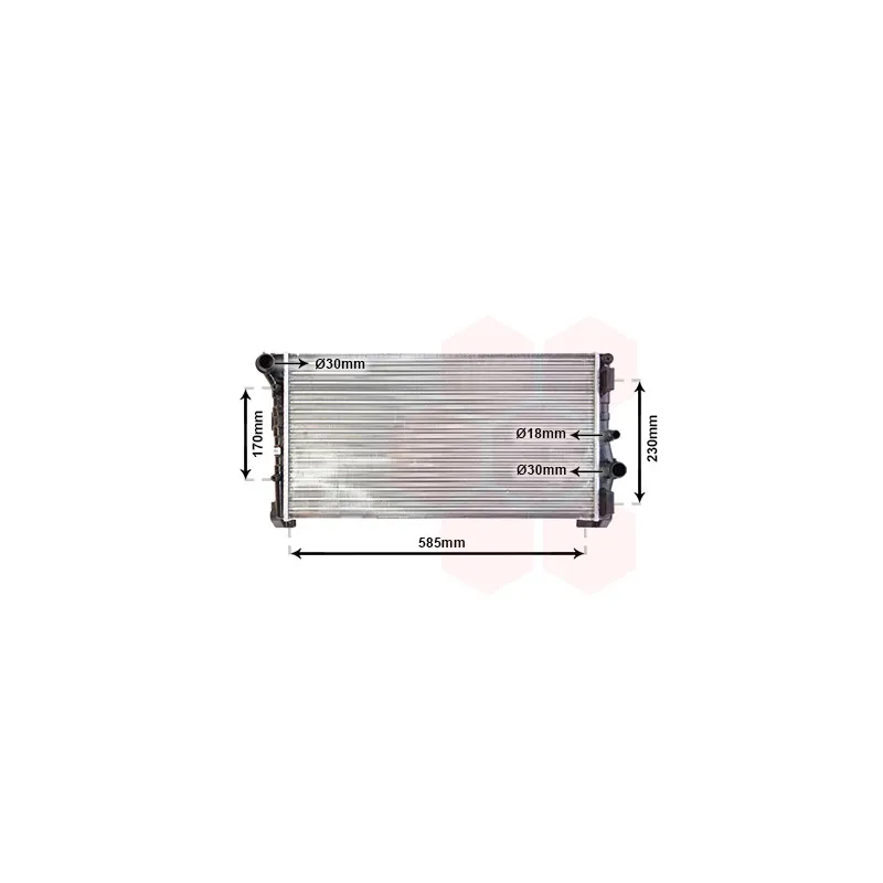 Radiateur, refroidissement du moteur VAN WEZEL 73002088