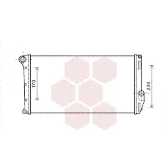 Radiateur, refroidissement du moteur VAN WEZEL 73002097