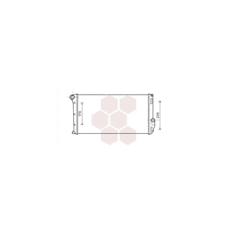 Radiateur, refroidissement du moteur VAN WEZEL 73002097