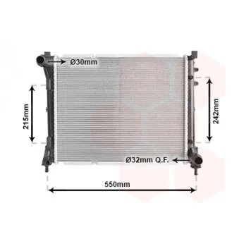 Radiateur, refroidissement du moteur VAN WEZEL 73002098