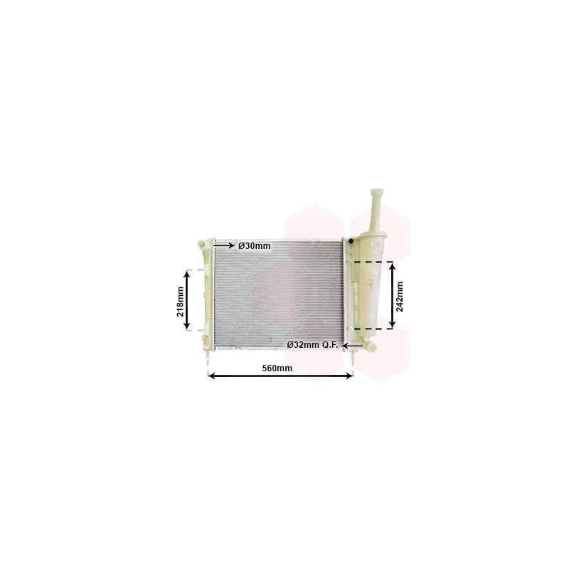 Radiateur, refroidissement du moteur VAN WEZEL 73002099