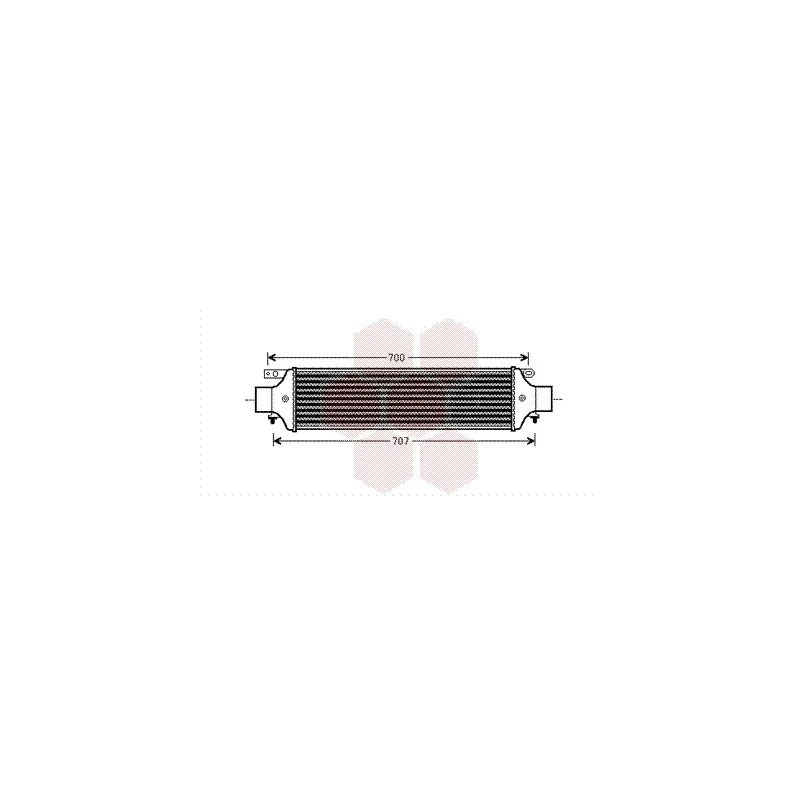 Intercooler, échangeur VAN WEZEL 73004093