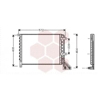 Condenseur, climatisation VAN WEZEL 73005063