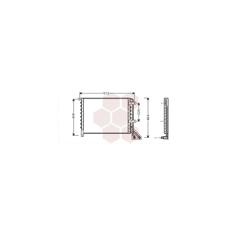 Condenseur, climatisation VAN WEZEL 73005063