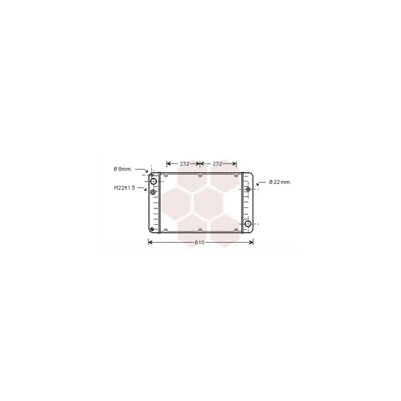 Radiateur, refroidissement du moteur VAN WEZEL 74002004