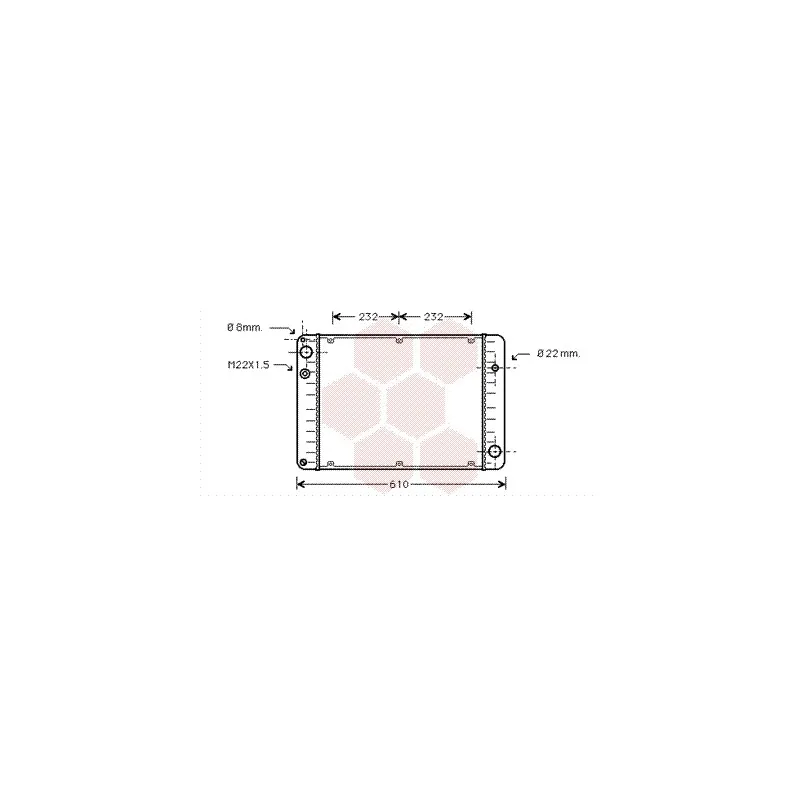 Radiateur, refroidissement du moteur VAN WEZEL 74002006
