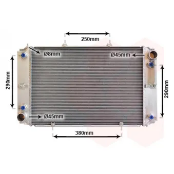 Radiateur, refroidissement du moteur VAN WEZEL 74002011