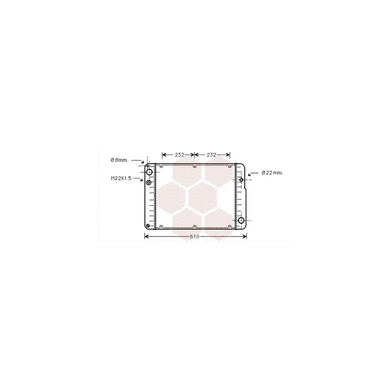 Radiateur, refroidissement du moteur VAN WEZEL 74002015