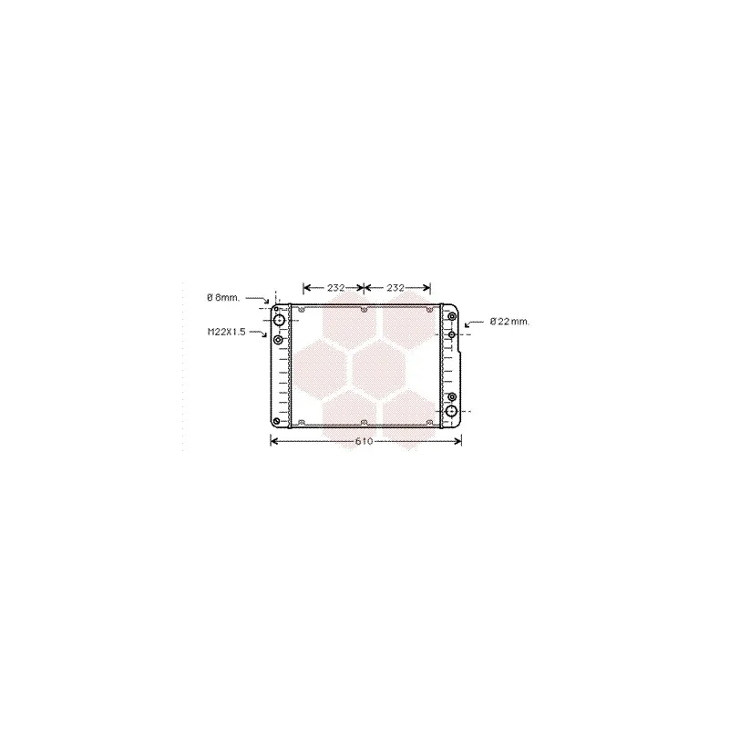 Radiateur, refroidissement du moteur VAN WEZEL 74002016