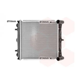 Radiateur, refroidissement du moteur VAN WEZEL 74002023