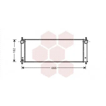 Radiateur, refroidissement du moteur VAN WEZEL 74002045