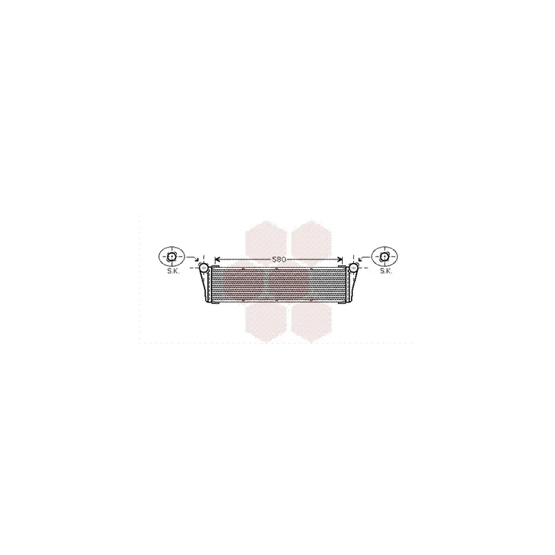 Radiateur, refroidissement du moteur VAN WEZEL 74002053
