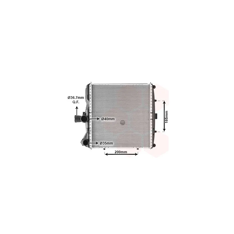 Radiateur, refroidissement du moteur avant droit VAN WEZEL 74002055
