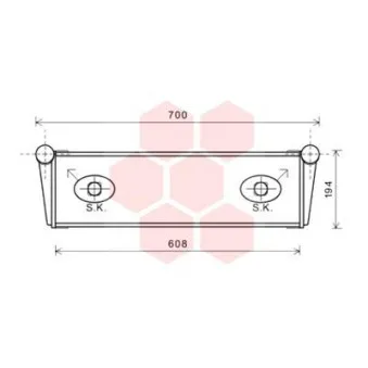 Radiateur, refroidissement du moteur VAN WEZEL 74002067