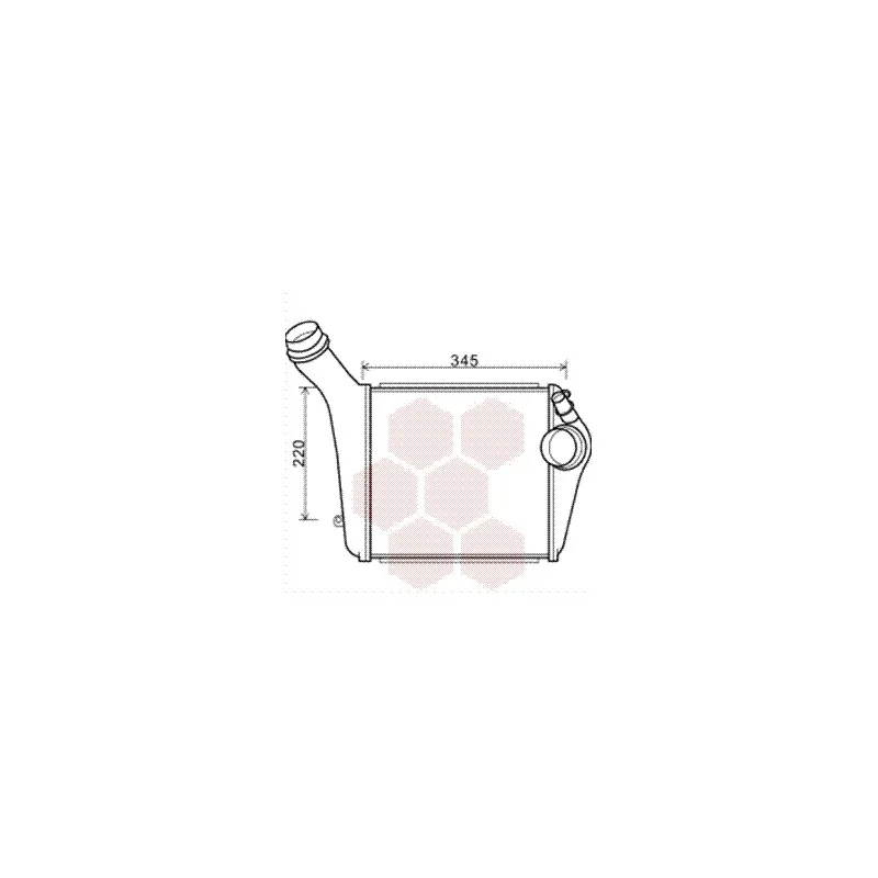 Intercooler, échangeur VAN WEZEL 74004059